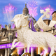 Illustration for article titled Pope Francis Rides Into St. Peter’s Square On Giant Glowing Lamb For Easter Mass